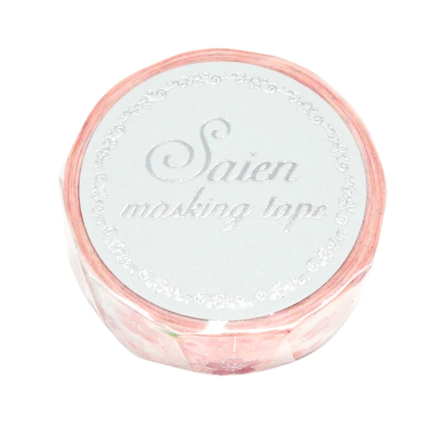 SAIEN - Washi Tape - Silver Foil - Cherry Blossoms Decoration