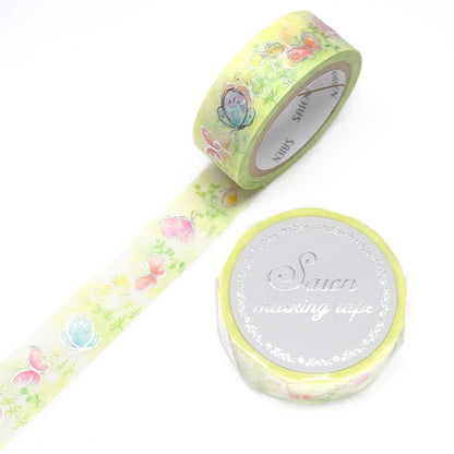 SAIEN - Washi Tape - Silver Foil - Butterfly