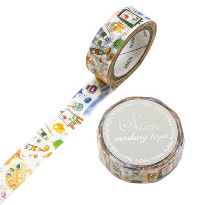 SAIEN - Washi Tape - Silver Foil - Drawing Tools