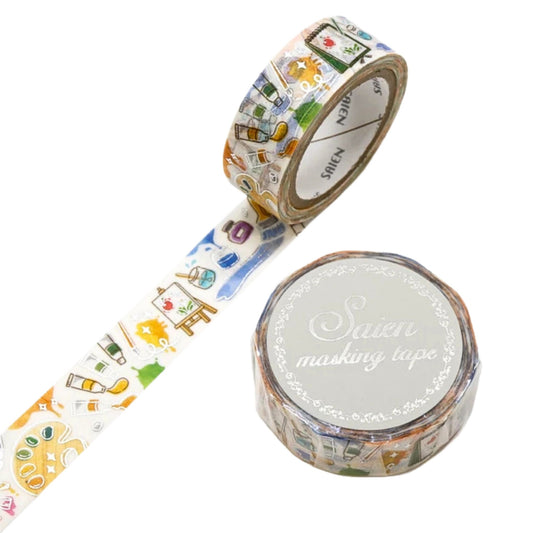 SAIEN - Washi Tape - Silver Foil - Drawing Tools