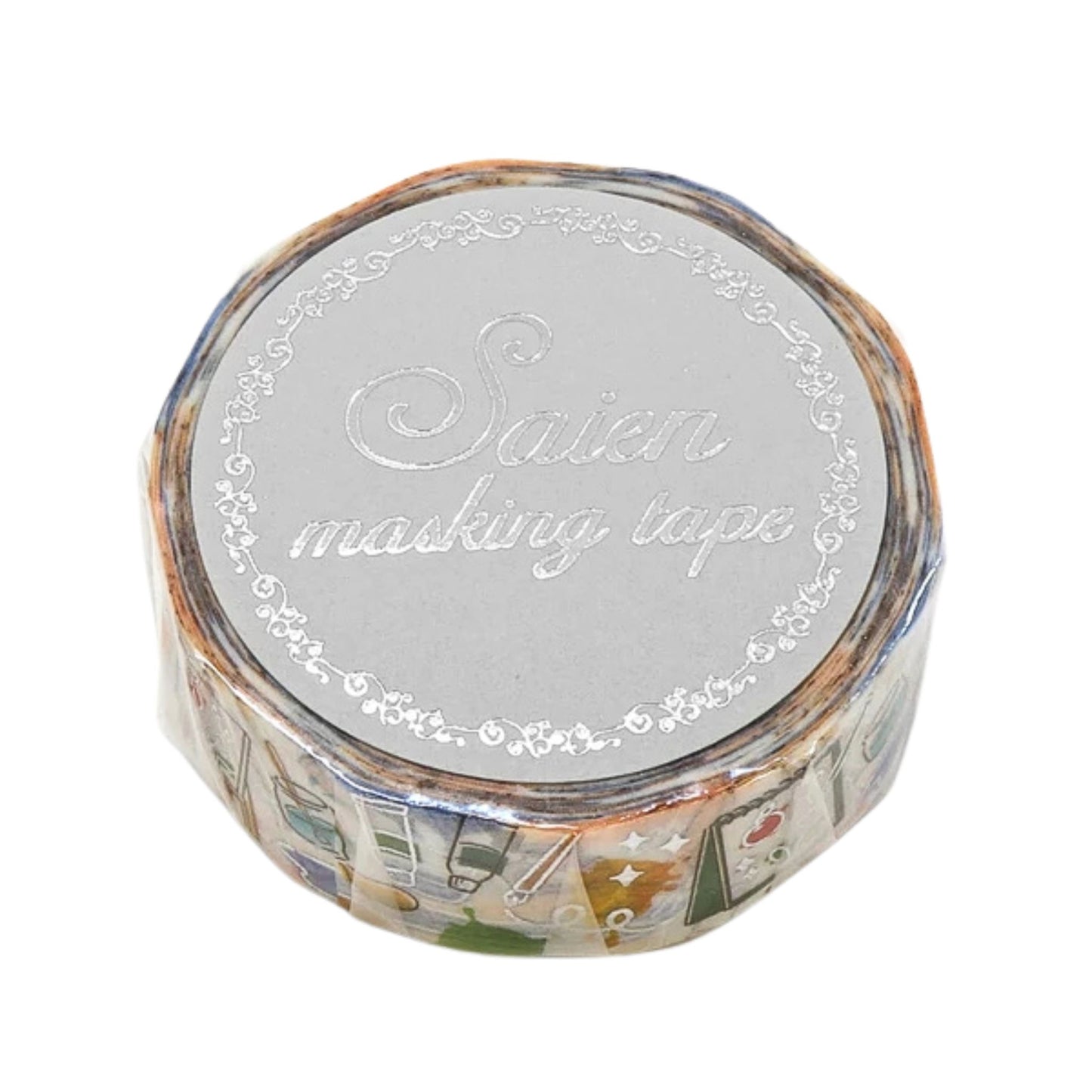 SAIEN - Washi Tape - Silver Foil - Drawing Tools