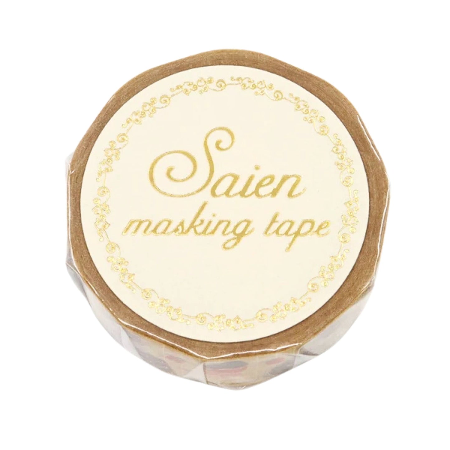 SAIEN - Washi Tape - Gold Foil - Chocolate