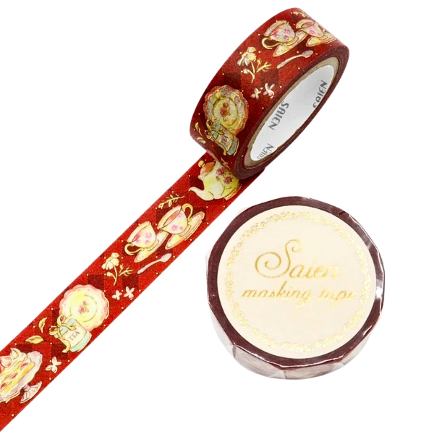 SAIEN - Washi Tape - Gold Foil - Classical Tea