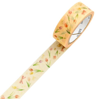 SAIEN - Washi Tape - Gold Foil - Tulip