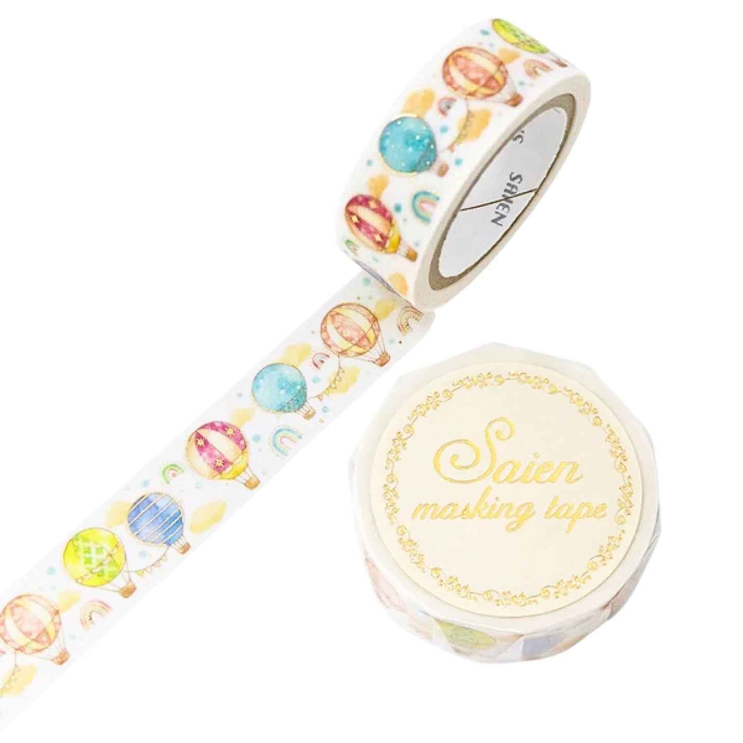 SAIEN - Washi Tape - Gold Foil - Balloon