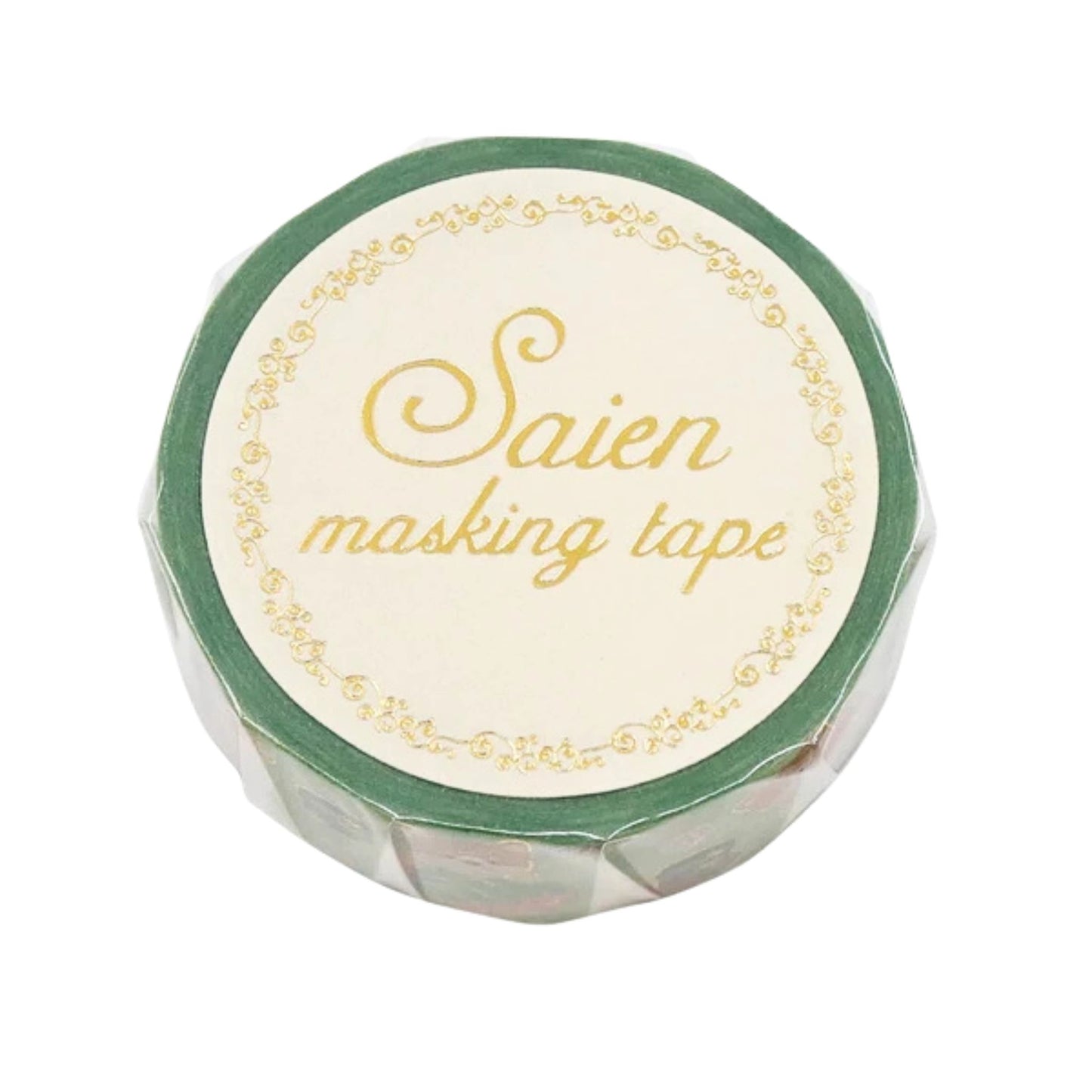 SAIEN - Washi Tape - Gold Foil - Shiba Inu & Japanese Sweets