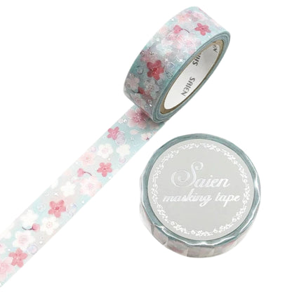 SAIEN - Washi Tape - Silver Foil - Sakura Soap