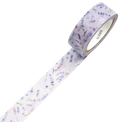 SAIEN - Washi Tape - Silver Foil - Lavender