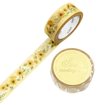 SAIEN - Washi Tape - Gold Foil - Sunflower