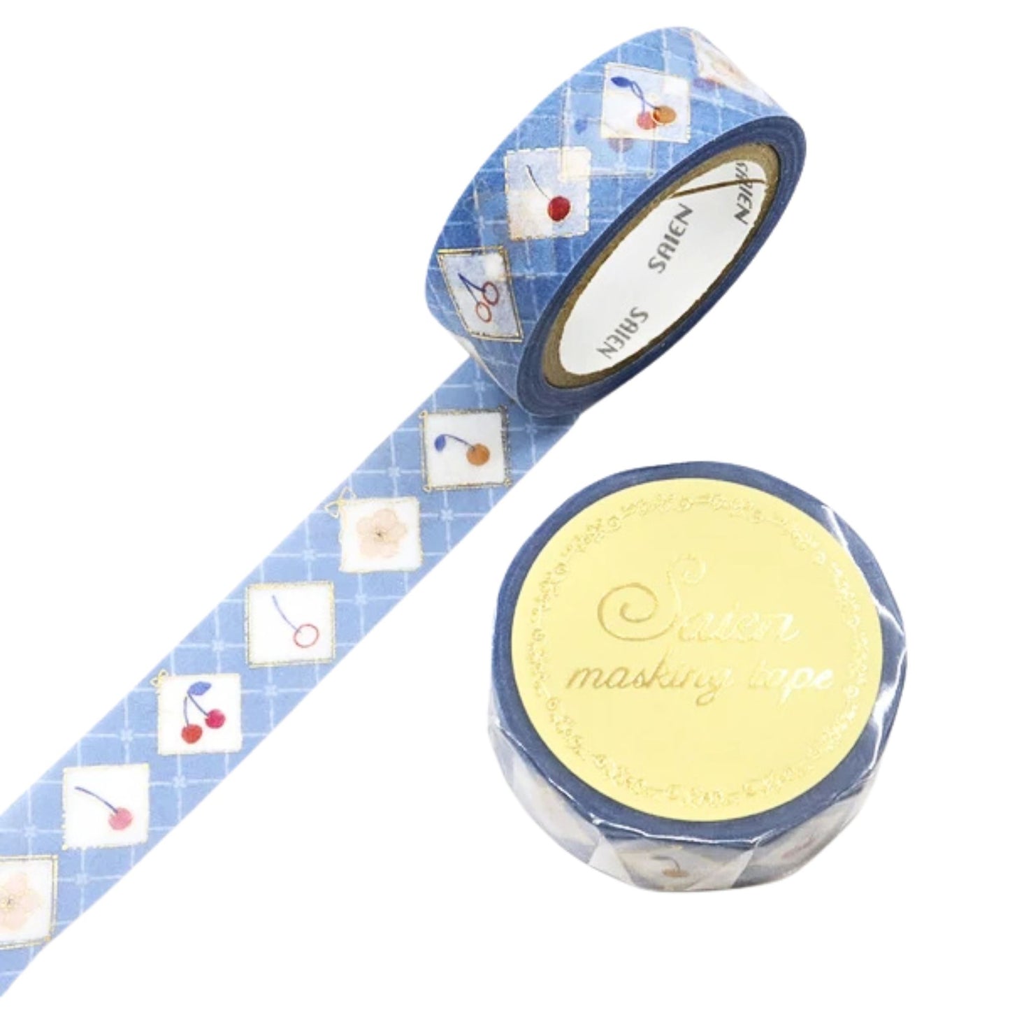 SAIEN - Washi Tape - Gold Foil - Cherries