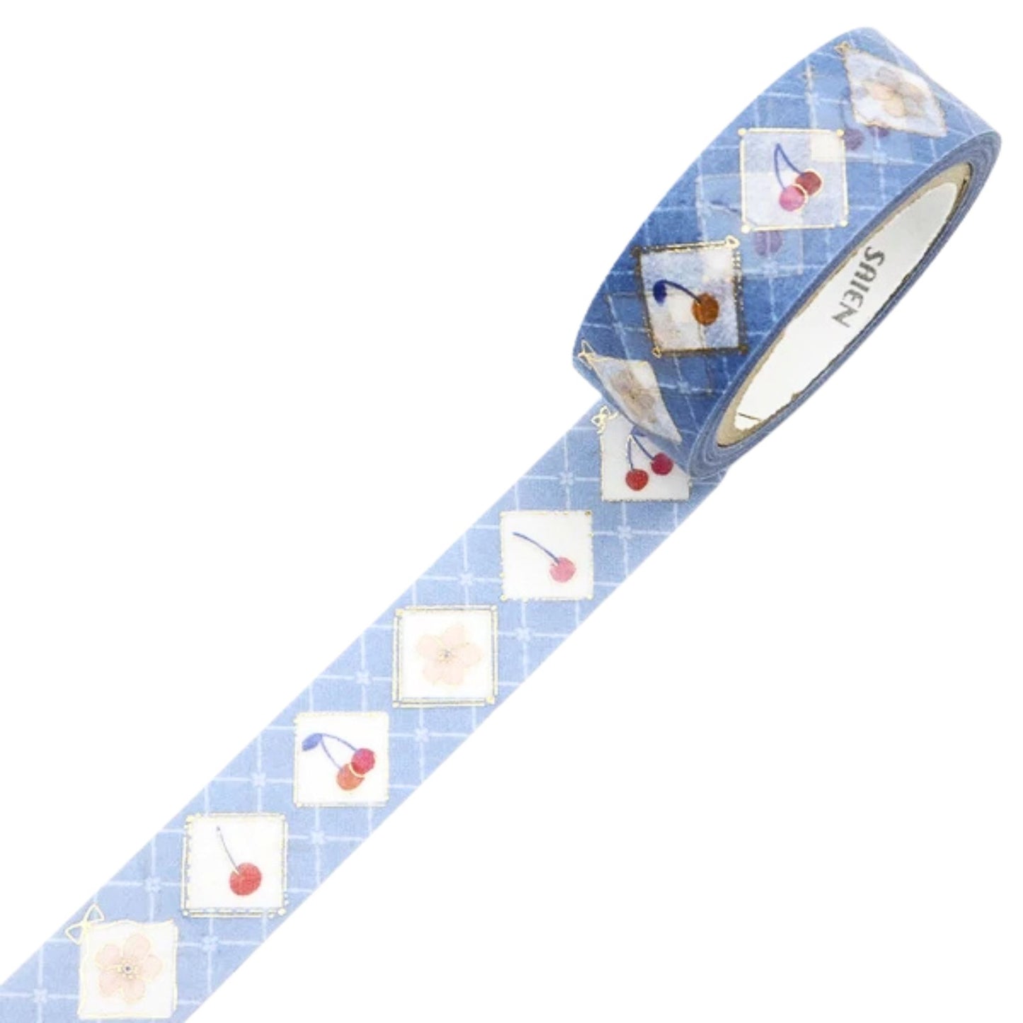 SAIEN - Washi Tape - Gold Foil - Cherries