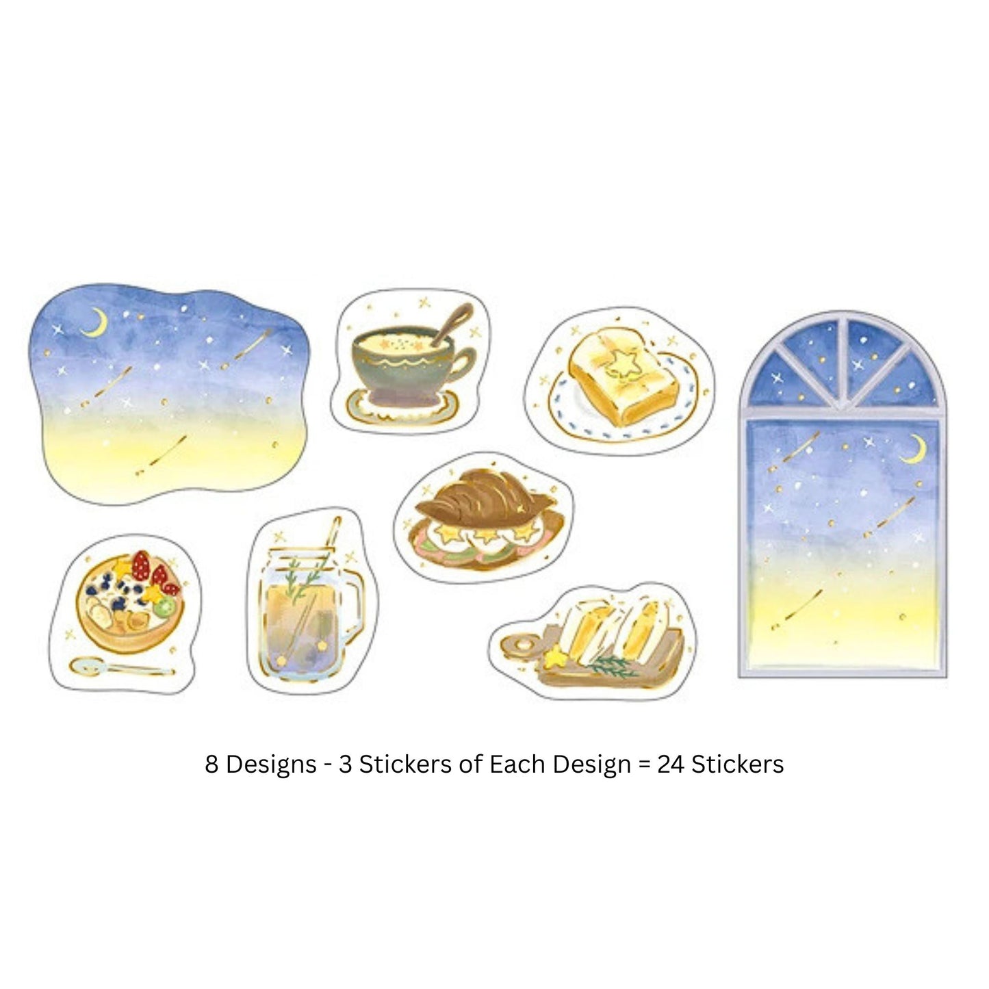 SAIEN - Flake Stickers - Starlight Café - Luminous Morning
