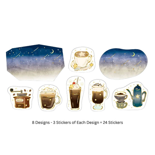 SAIEN - Flake Stickers - Starlight Café - Midnight Coffee